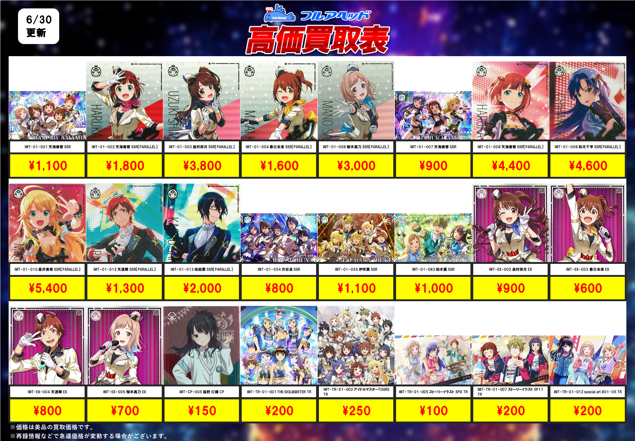 新品未開封】限定BOX アイドルマスター TOURS カード付き