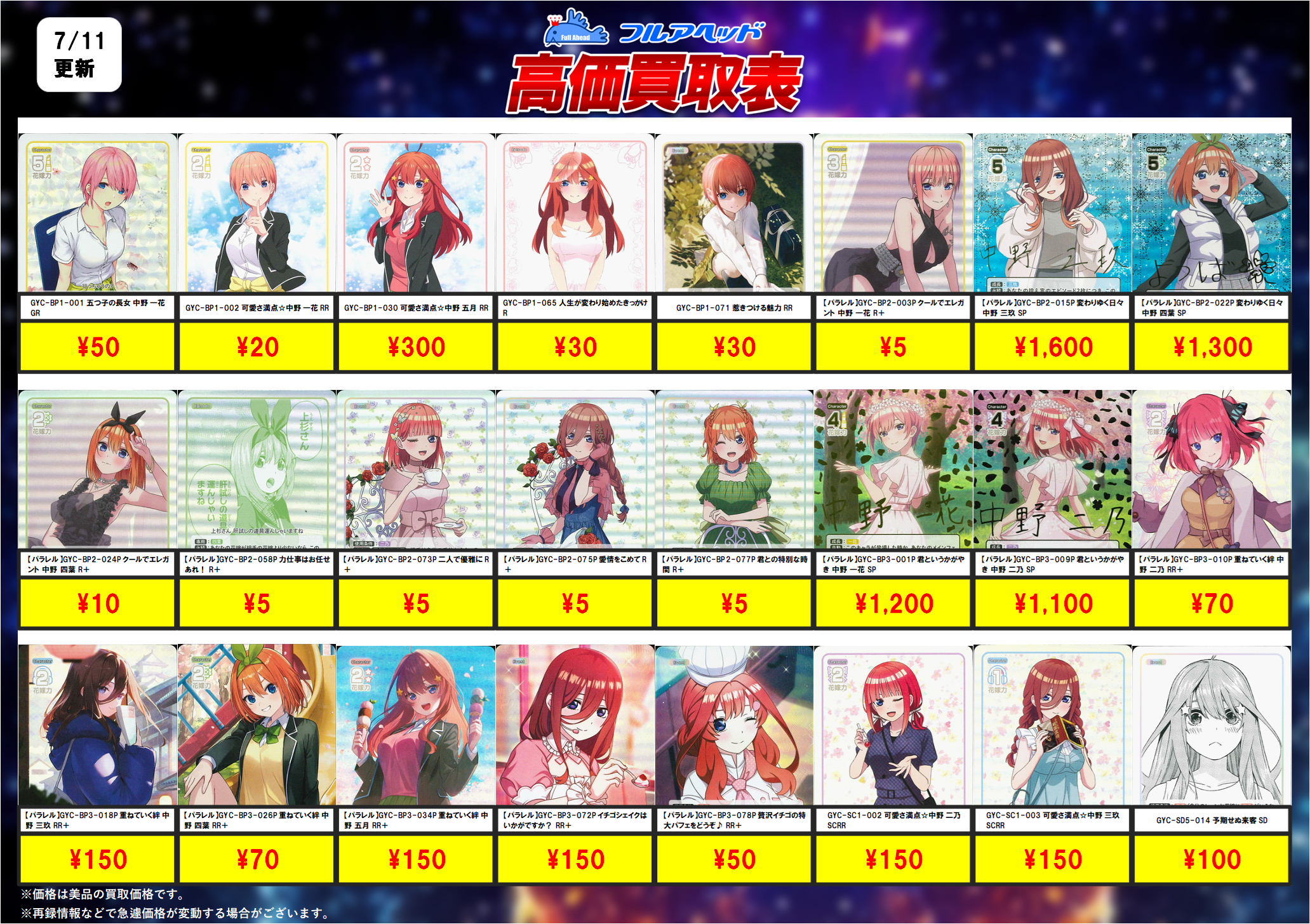 スタートデッキ 中野 五月 - 商品情報 - 五等分の花嫁 カード