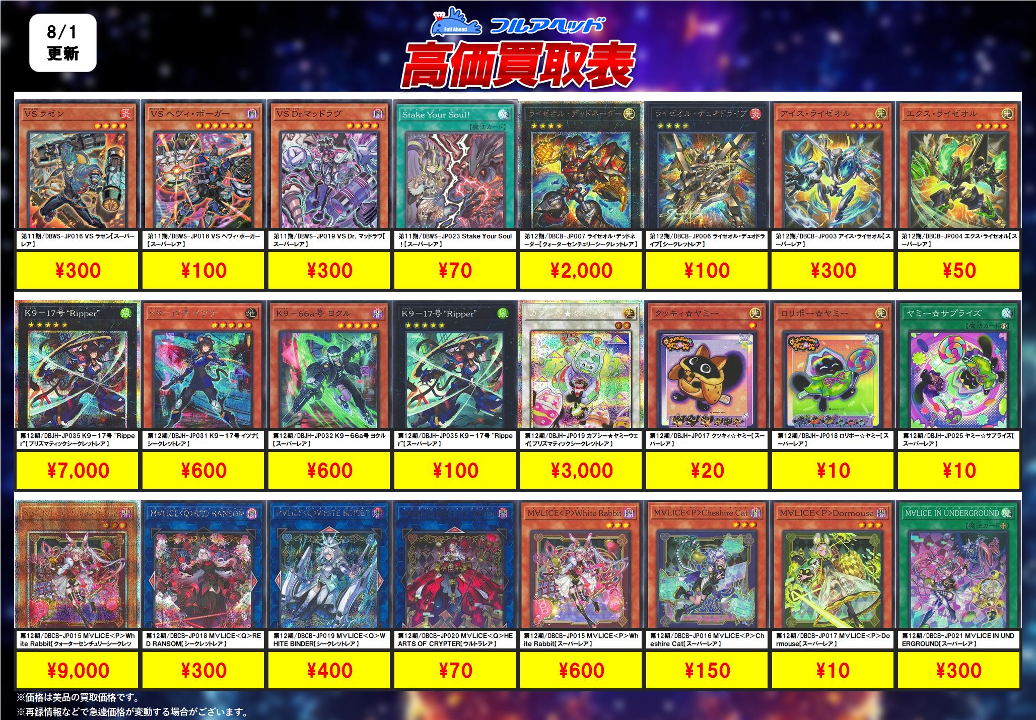 八*房様 遊戯王 引退 まとめ売りプリシク多数 ノーマル5000枚以上スーレア3 遊戯王OCG – 【フルアヘッド】高価買取表
