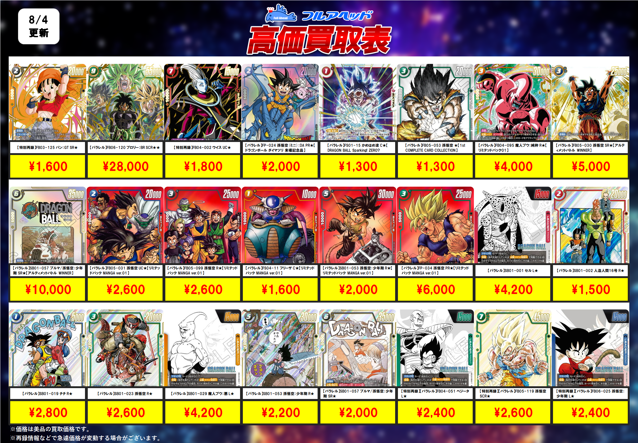 スーパードラゴンボールヒーローズ　傷ありカード3000枚以上まとめ売り スーパードラゴンボールヒーローズ 当たりカード｜Yahoo!フリマ